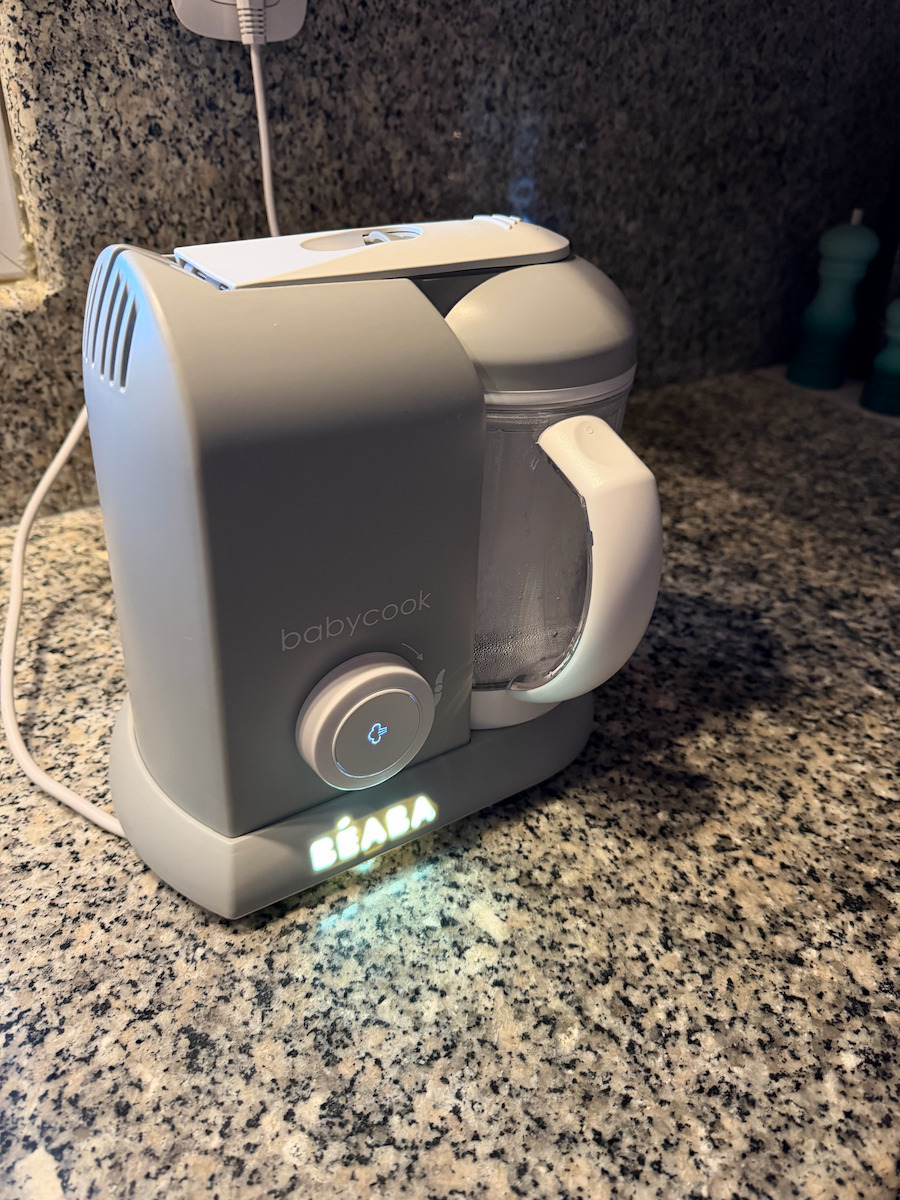 Beaba Babycook Solo 912675 Aparat de gătit cu aburi pentru bebeluși cu Blender 1.1lt Alb/Argintiu