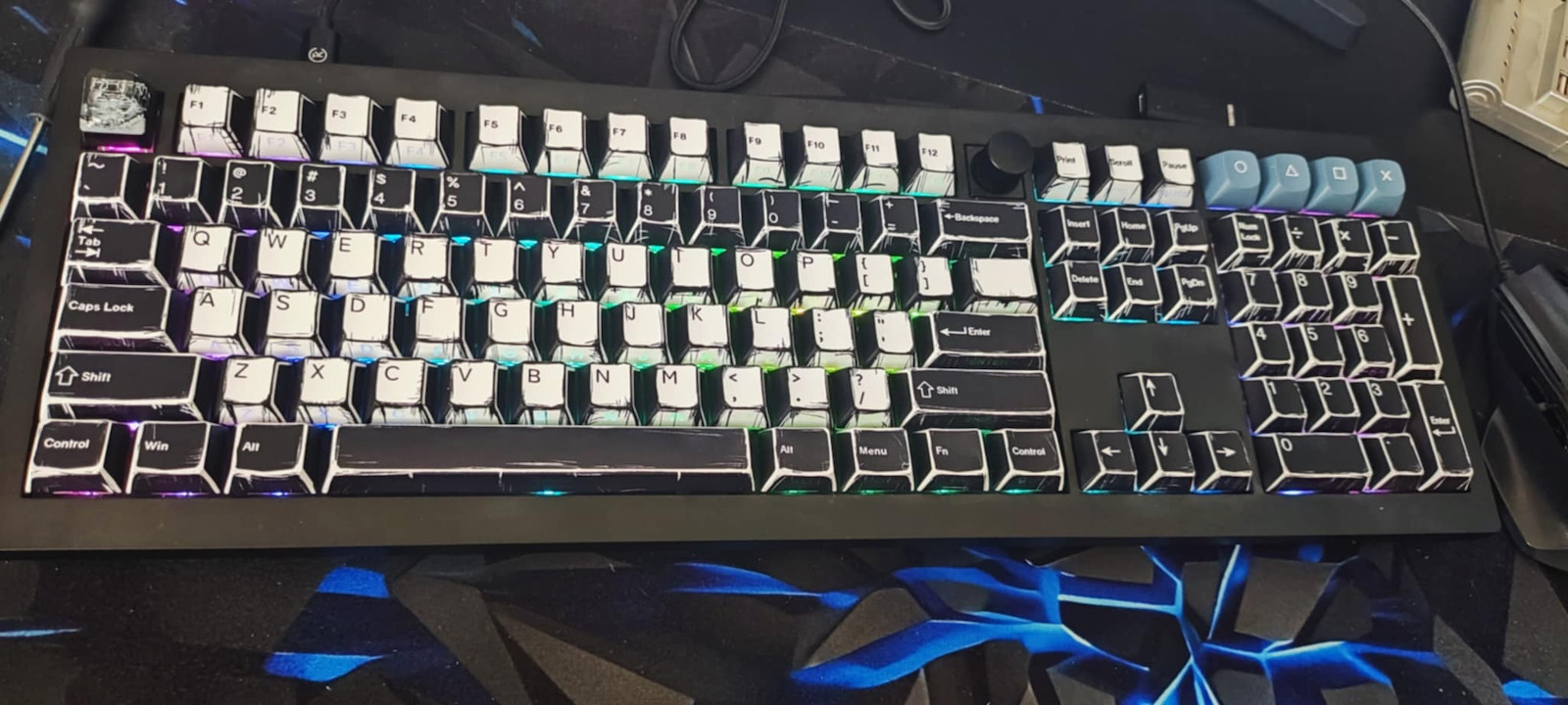Keychron V6M-D3 Max QMK/VIA V6M-D3 Wireless Gaming Mechanical Keyboard with Gateron Jupiter Brown Switches and RGB Lighting English US Carbon Black