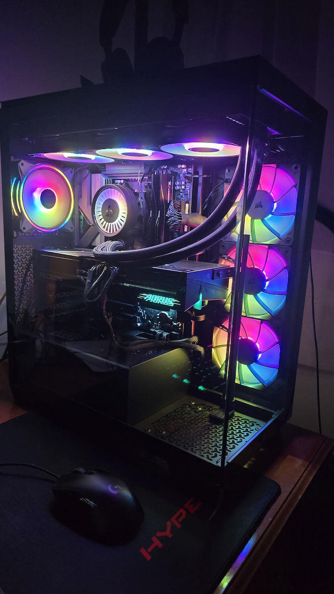 Corsair 3500X ARGB Gaming Midi-Turm Computergehäuse mit Seitenfenster Schwarz