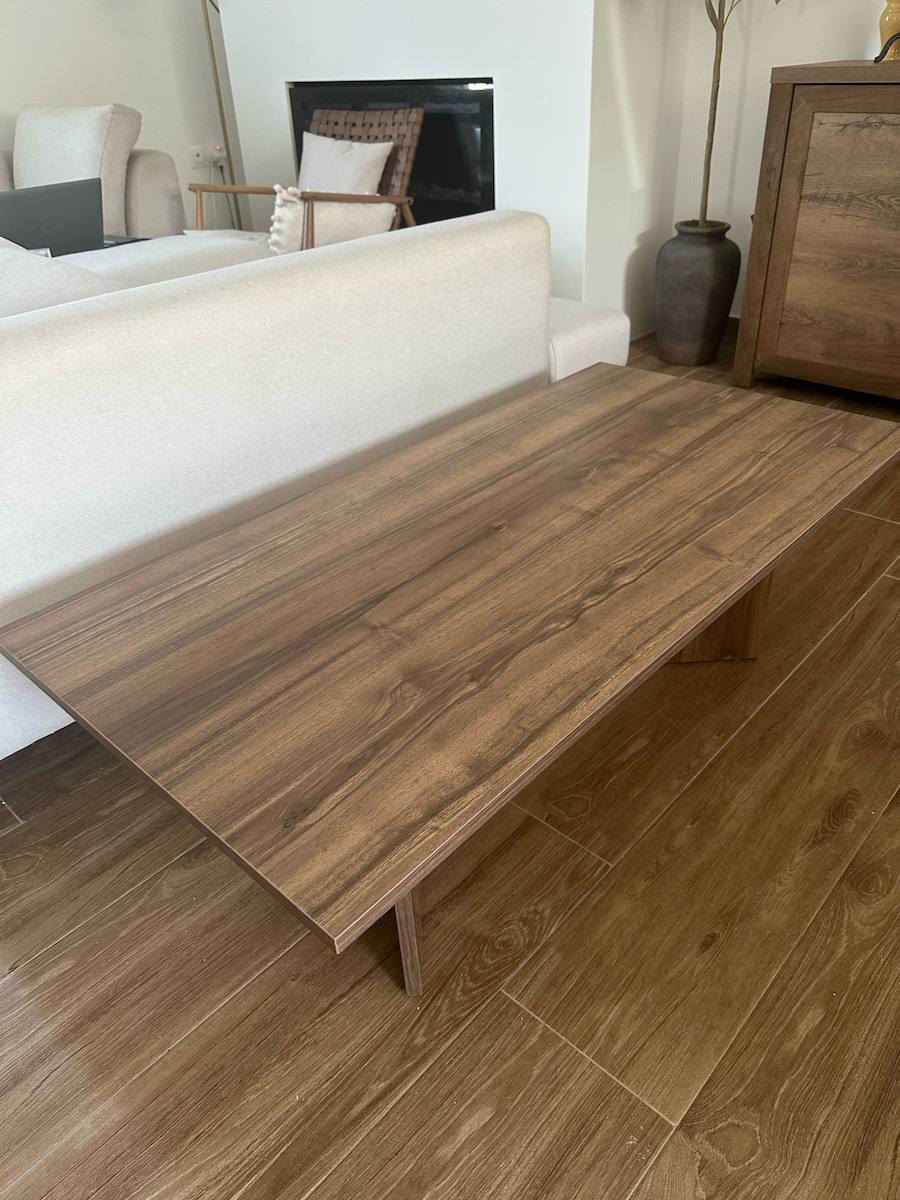 Masa De Cafea Centrală Rectangulară Sabin Din Lemn Culoare Nuc L119xL60xÎ40cm