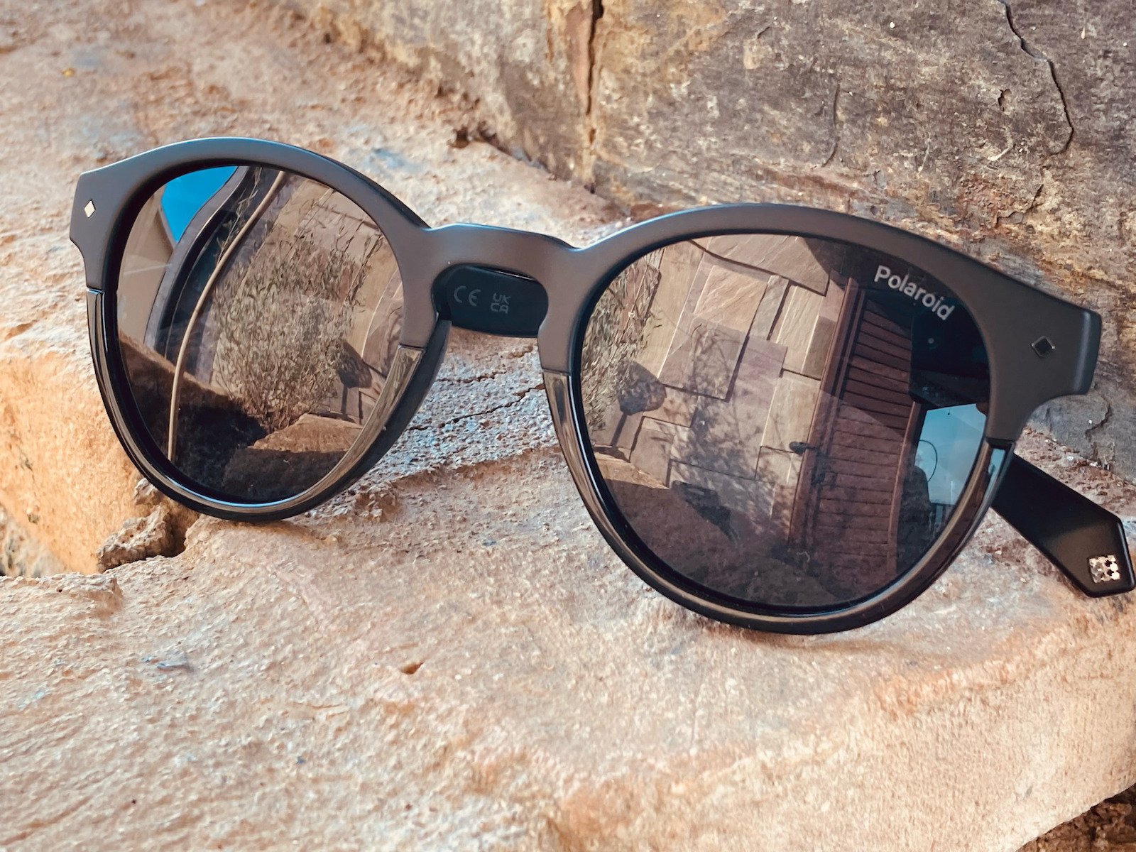 Polaroid Unisex Sunglasses with Black Plastic Frame and Black Polarized Lens PLD6042/S 807/M9
