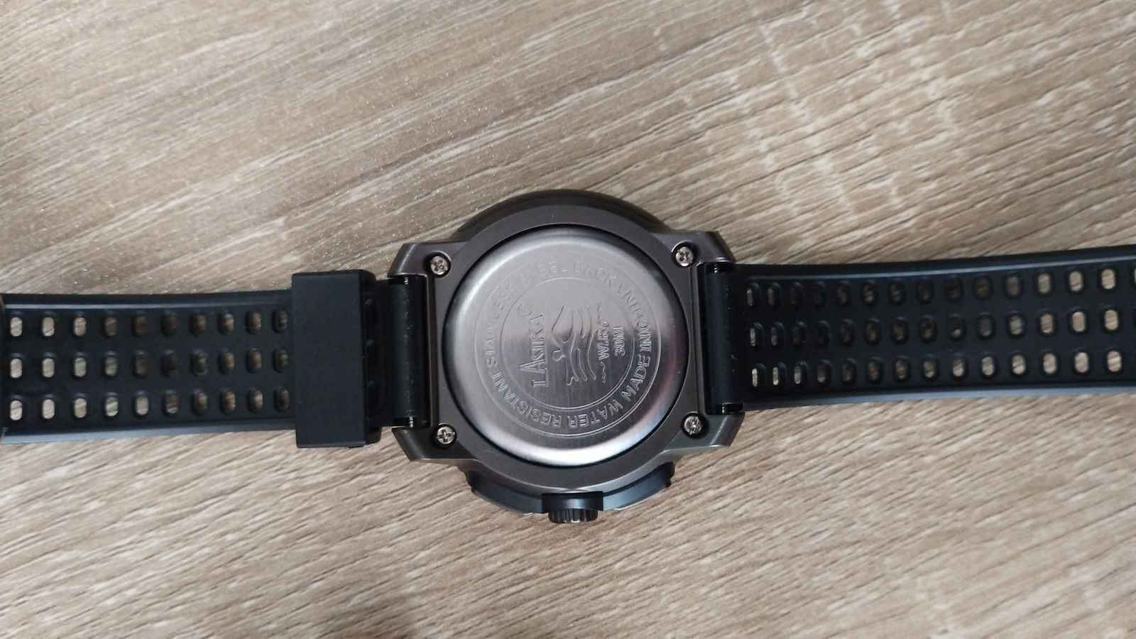 Digital Men's Watch 56mm Battery with Black Rubber Strap