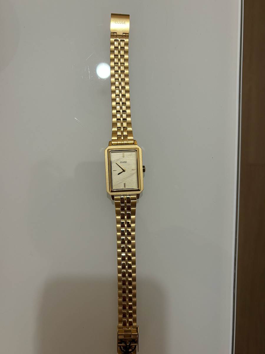 Cluse Fluette Women's Watch with Black Leather Strap