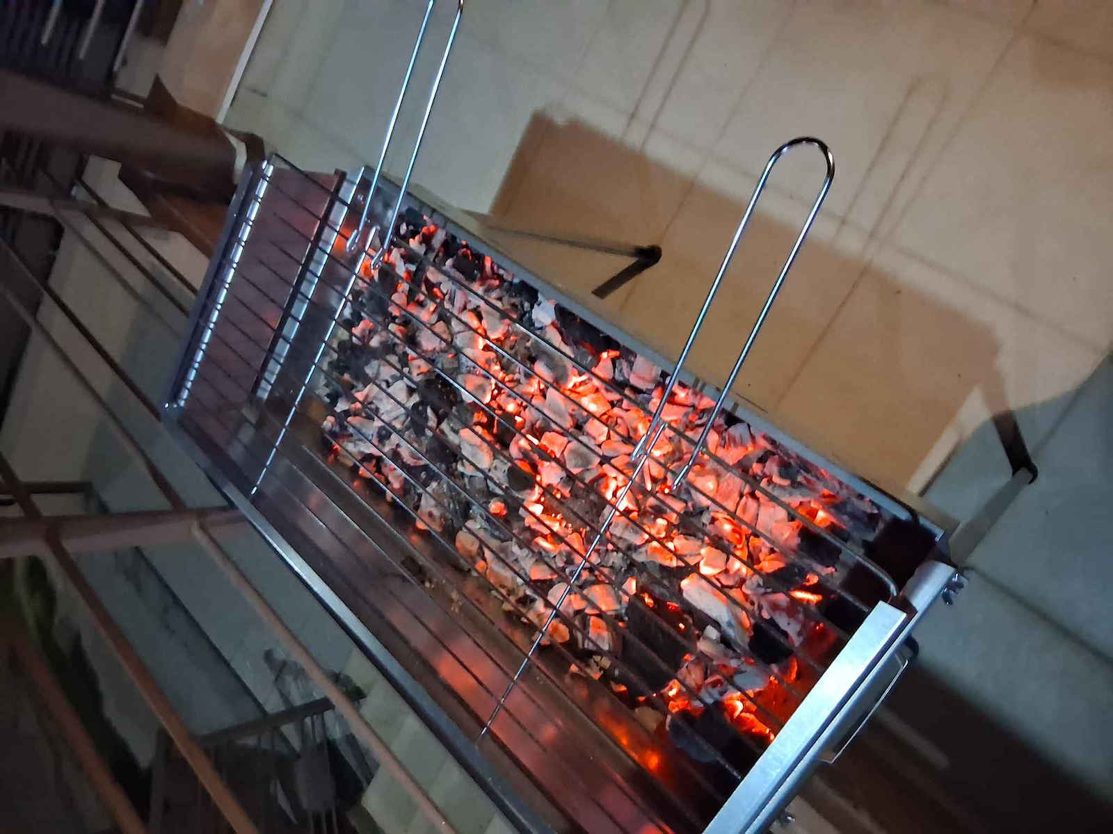 Galvanized Charcoal Grill 60cmx30cm