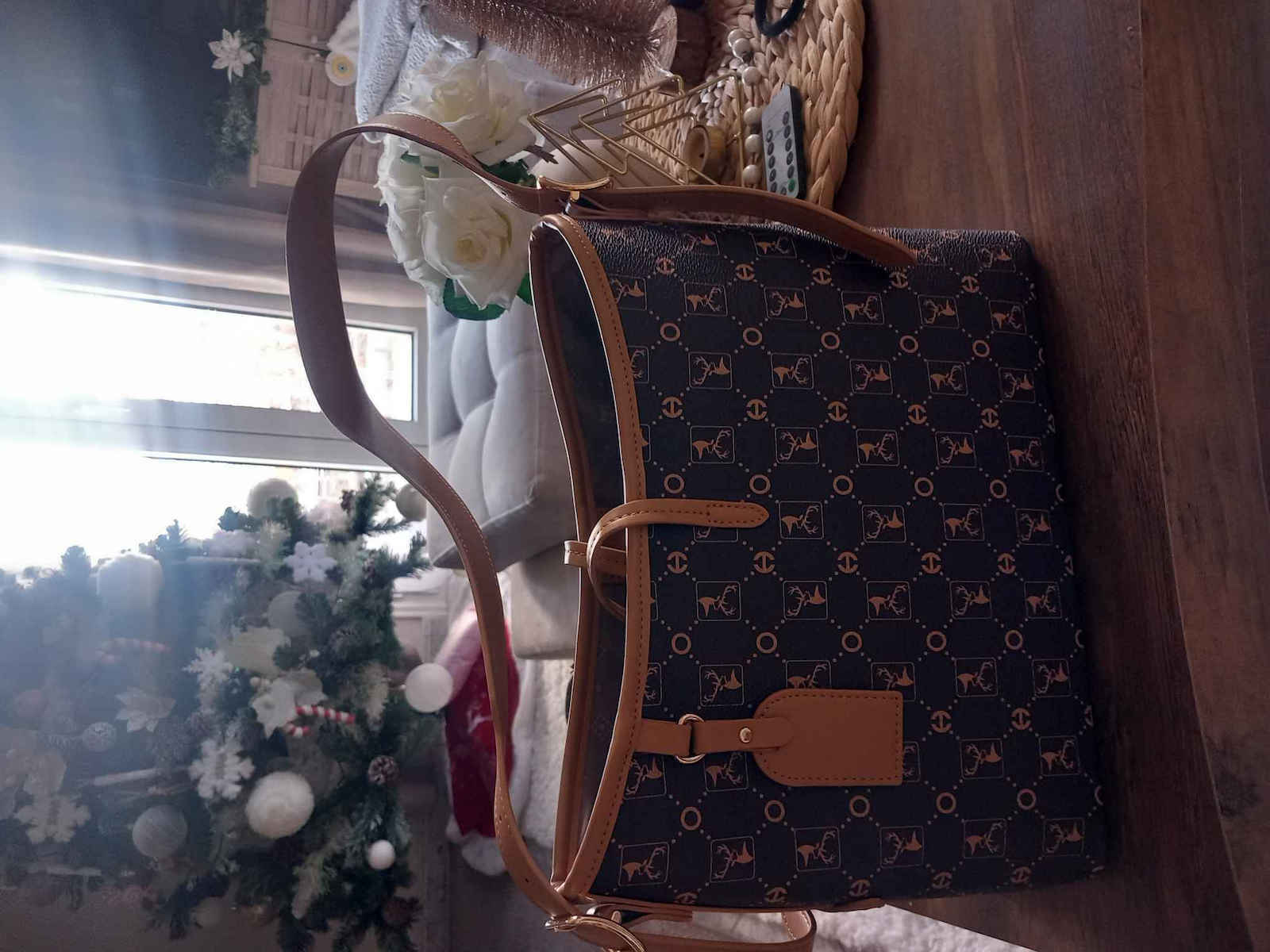 Γυναικεία Τσάντα Shopper Ώμου Καφέ