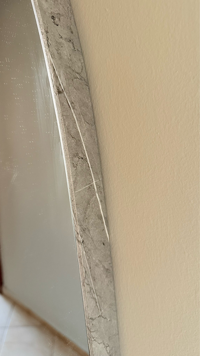 HomeMarkt Crither Oglindă de Perete De Corp Întreg cu Gri Ramă din Lemn 140x49cm 1buc