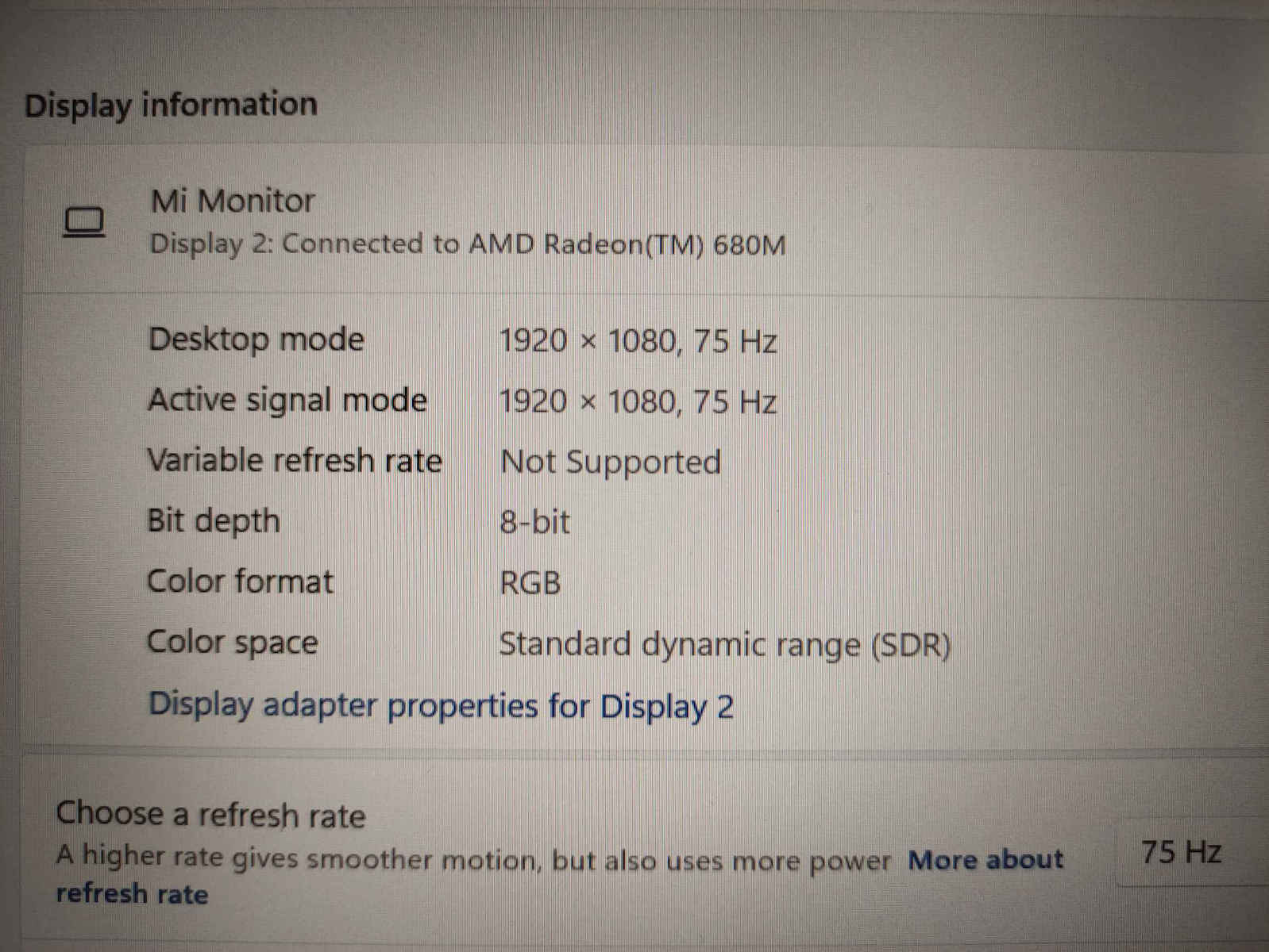 Xiaomi Mi Desktop Monitor 1C IPS Monitor 23.8" FHD 1920x1080 με Χρόνο Απόκρισης 6ms GTG