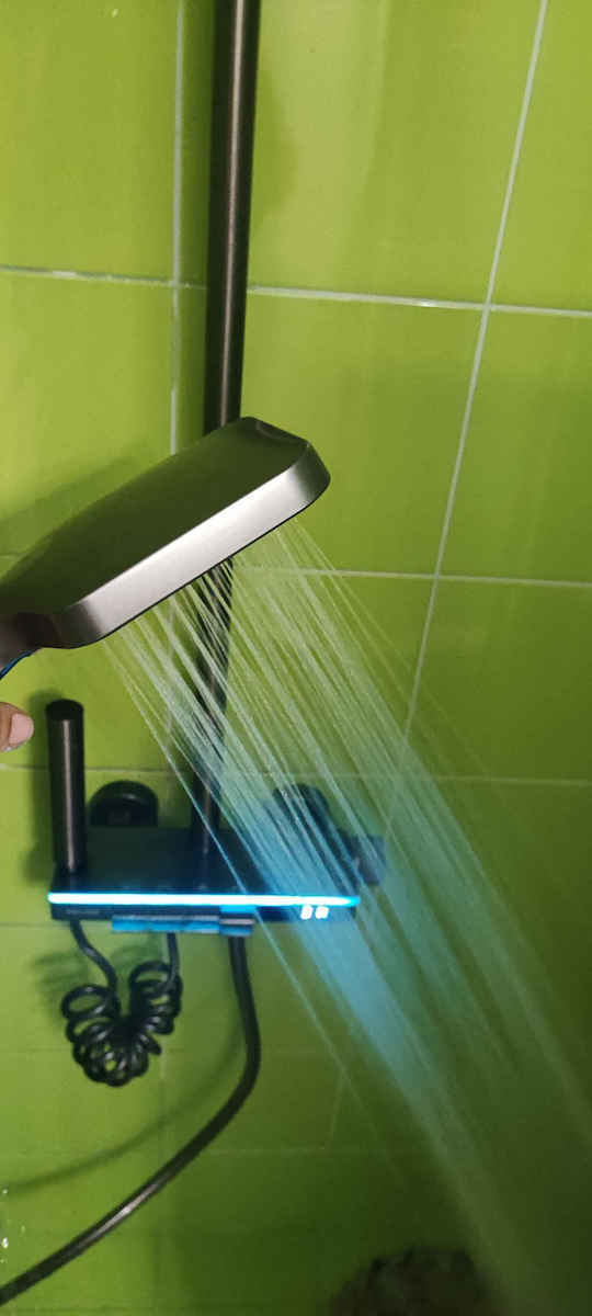 Wallex Adjustable Shower Column with Mixer 145cm Gray