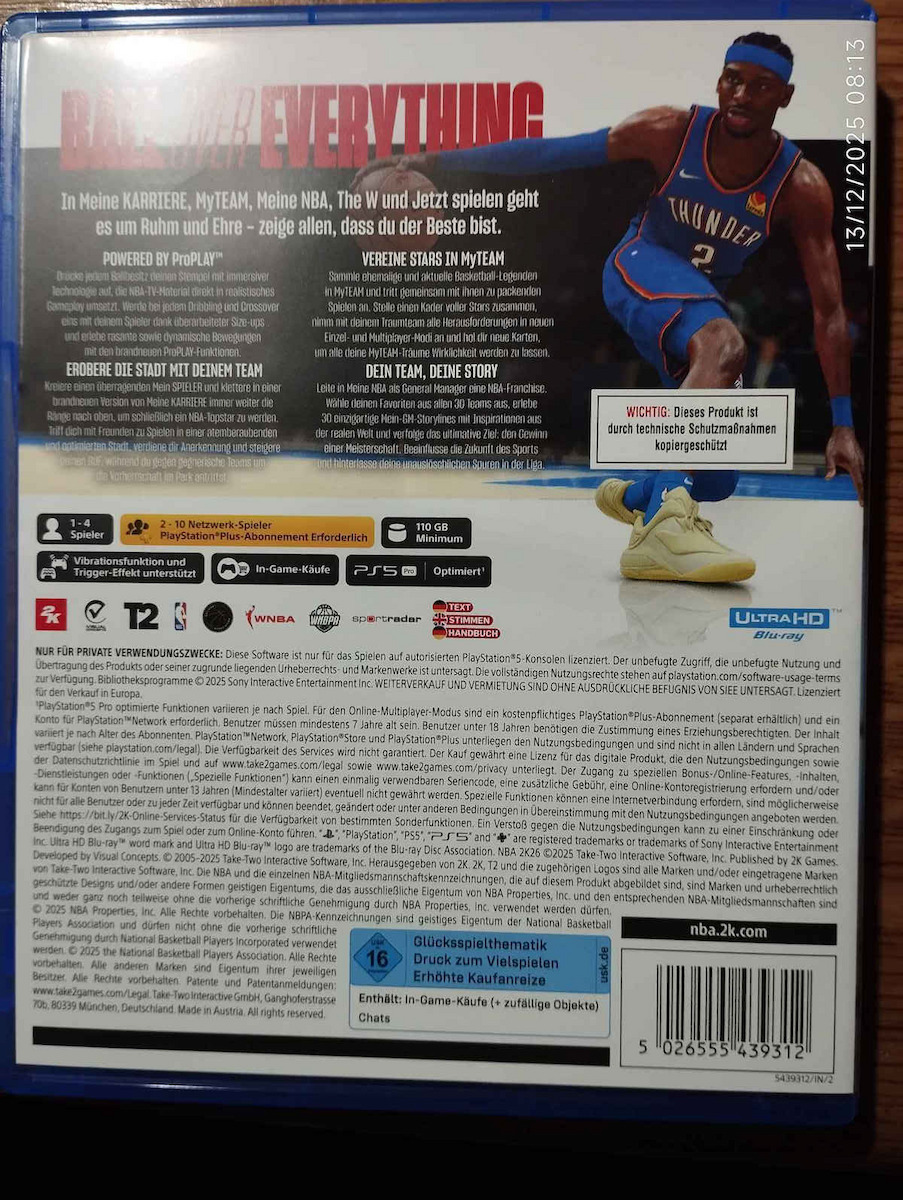 NBA 2K26 PS5 Game