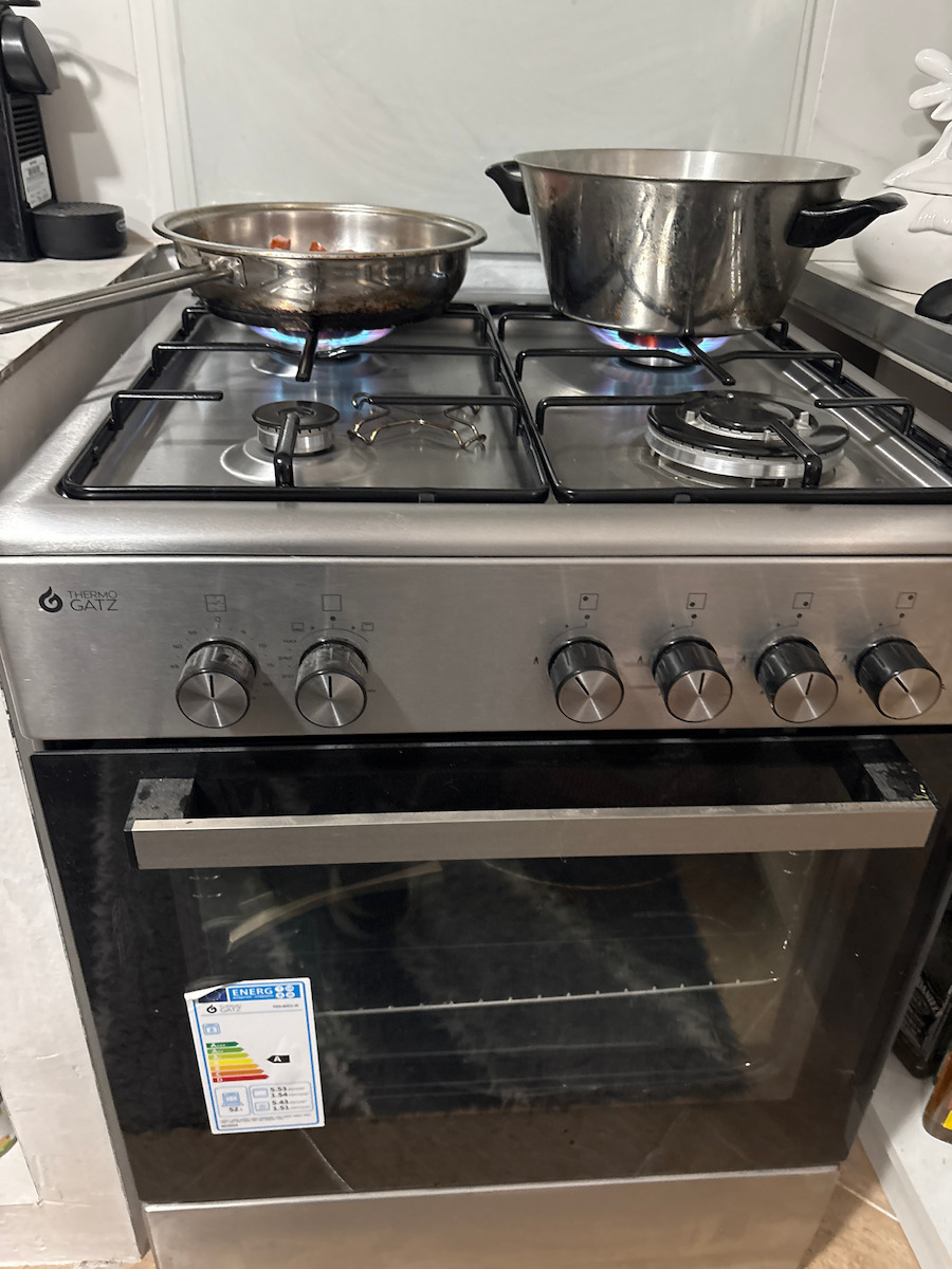 Thermogatz TGS 6021 IX Κουζίνα Υγραερίου 49lt με Εστίες Υγραερίου Π60εκ. Inox