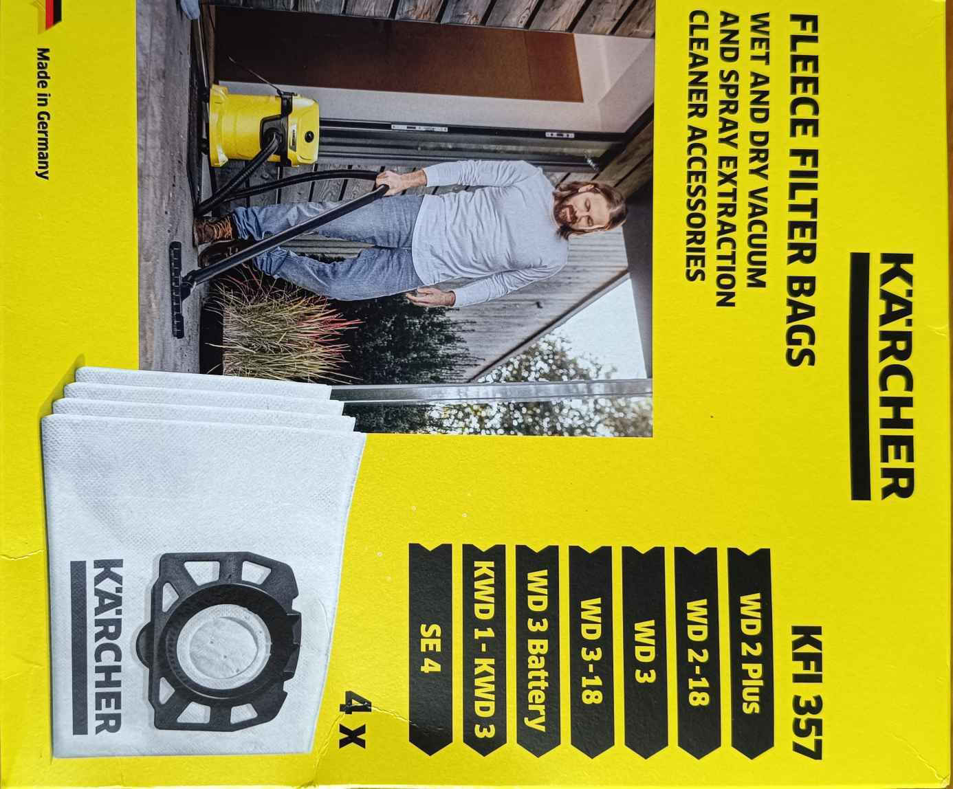 Karcher Vacuum Cleaner Bags 4pcs Compatible with Vacuum Cleaner Karcher