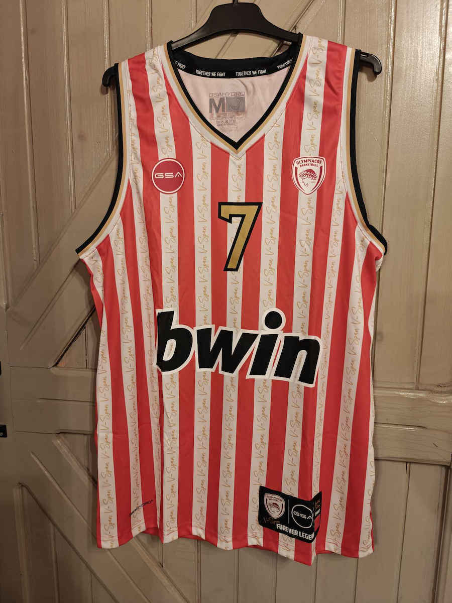 Olympiacos B.C. Anniversary Spanoulis Limited Edition Ανδρική Φανέλα Εμφάνισης Μπάσκετ
