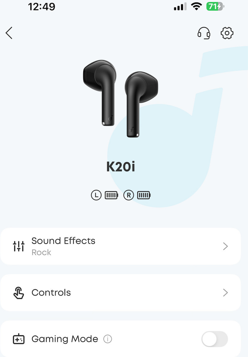 Soundcore by Anker K20i Earbud Bluetooth Handsfree Ακουστικά με Αντοχή στον Ιδρώτα και Θήκη Φόρτισης Μαύρα