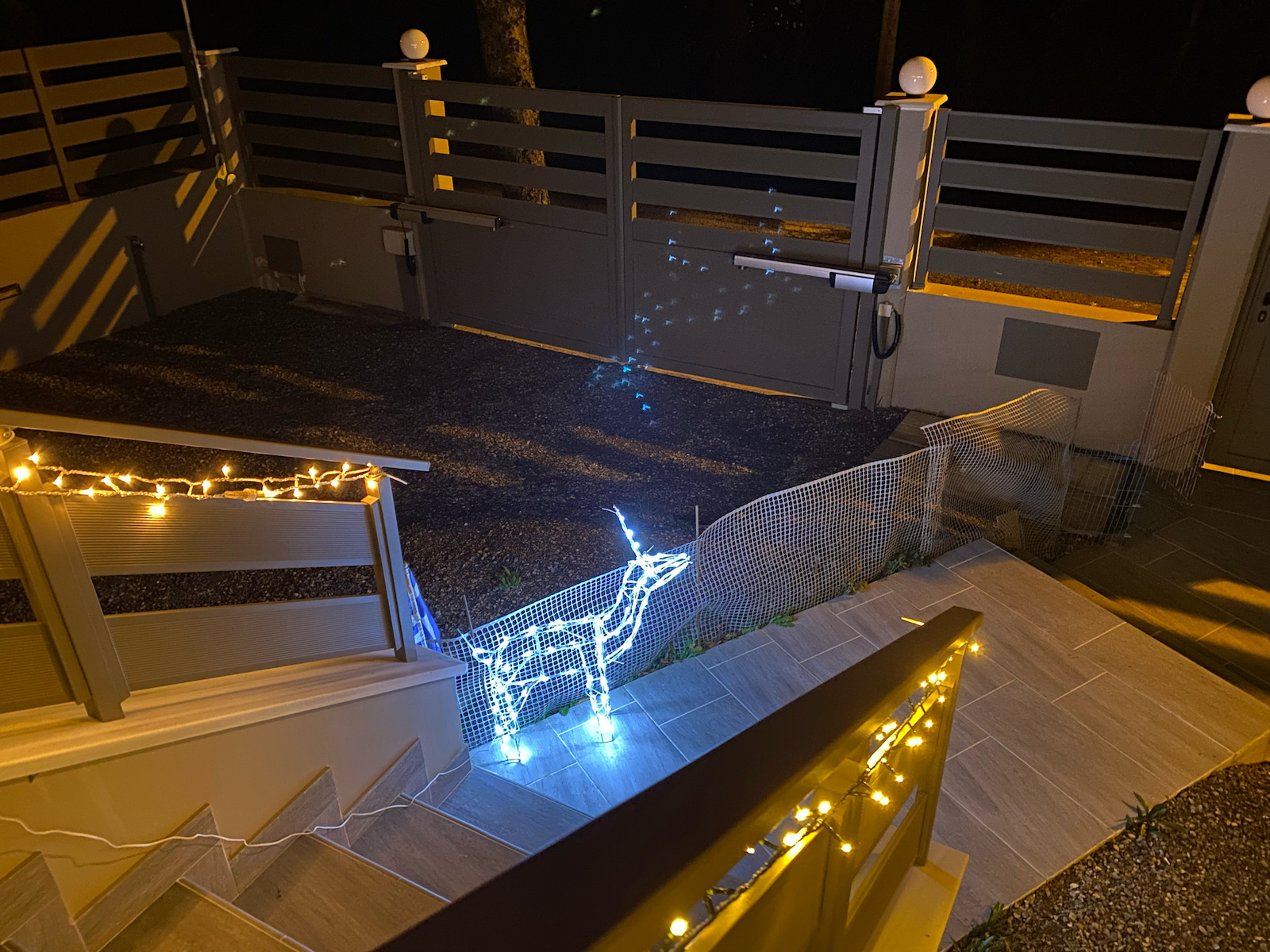 Aca Illuminated Christmas Metal Figure Deer White Height 80cm Standing Reindeer