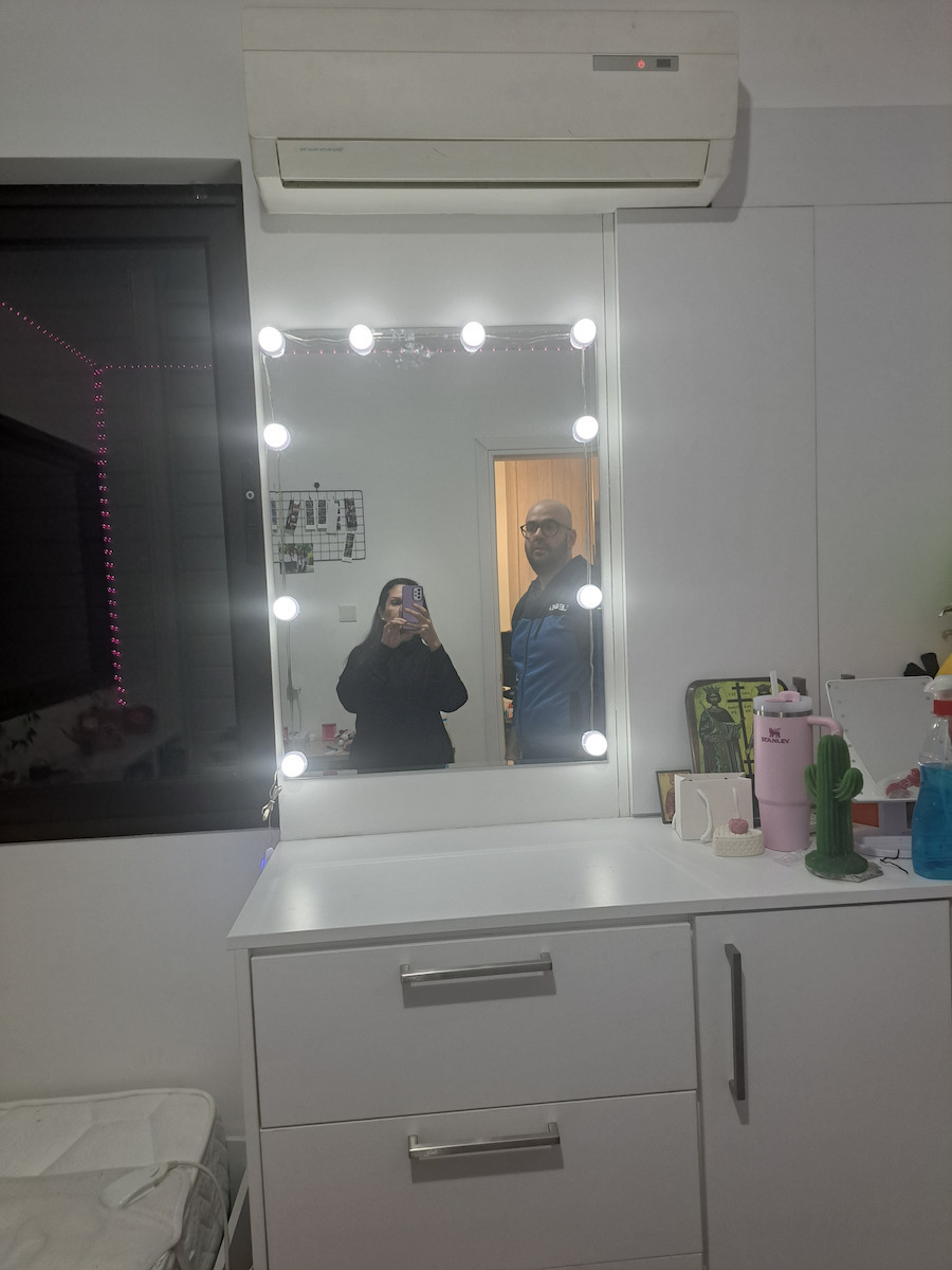 Malatec USB Vanity Mirror LED Light Warm to Cool White 12W 5V 000