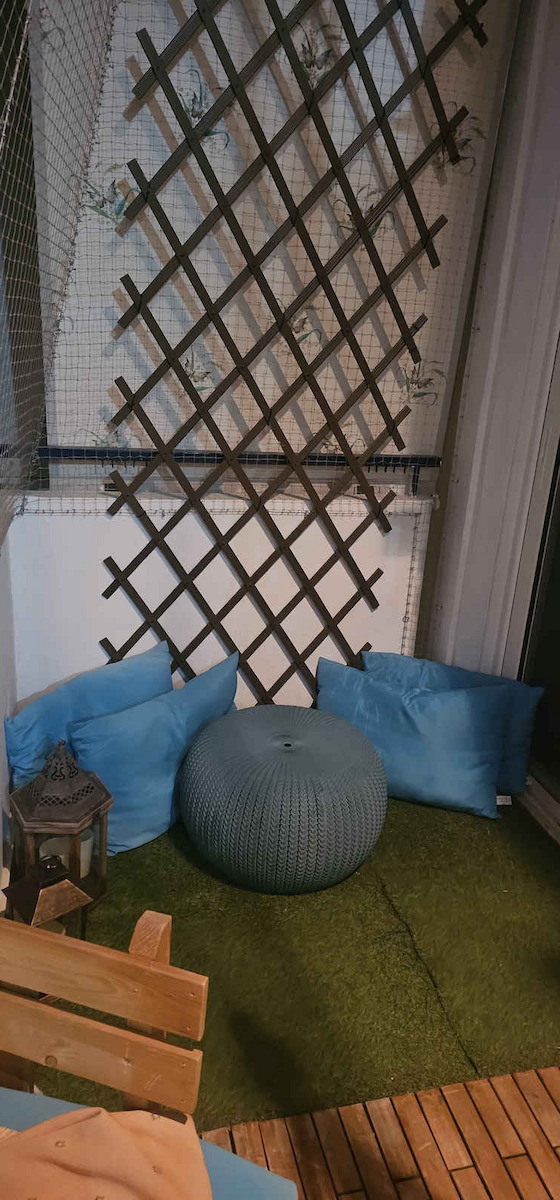 Stool Outdoor Cosy Blue 57x57x31cm