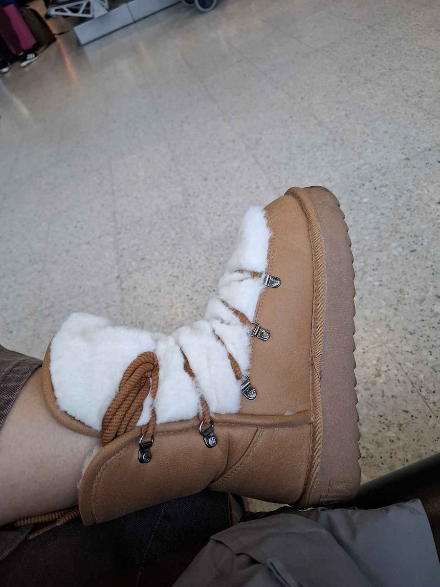 Nordic Trk Women's Snow Boots with Fur Tabac Brown