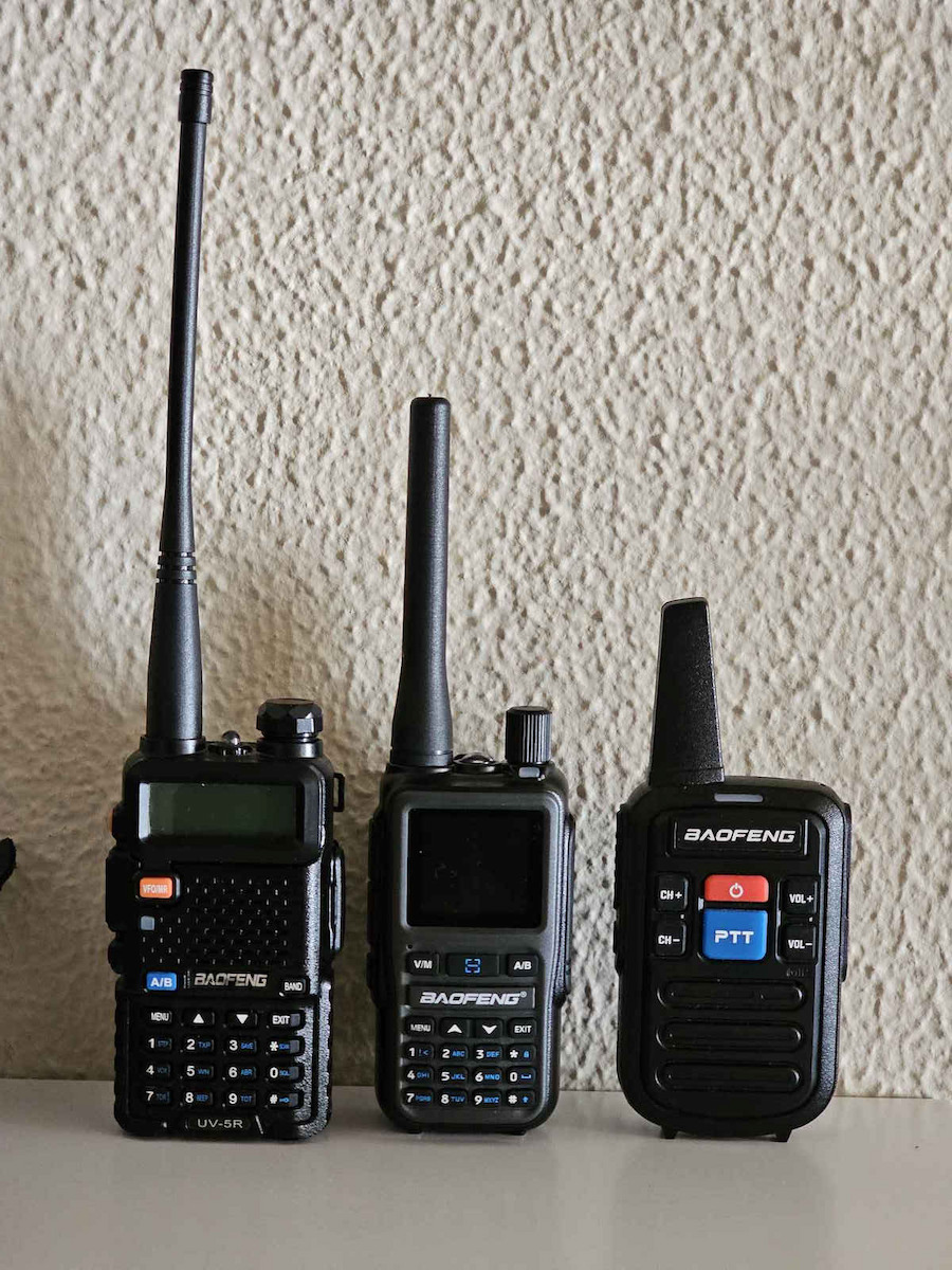 Baofeng UV-5R EU MINI Wireless Two-Way Radio UHF/VHF 5W with Coloured Display in Gray Colour