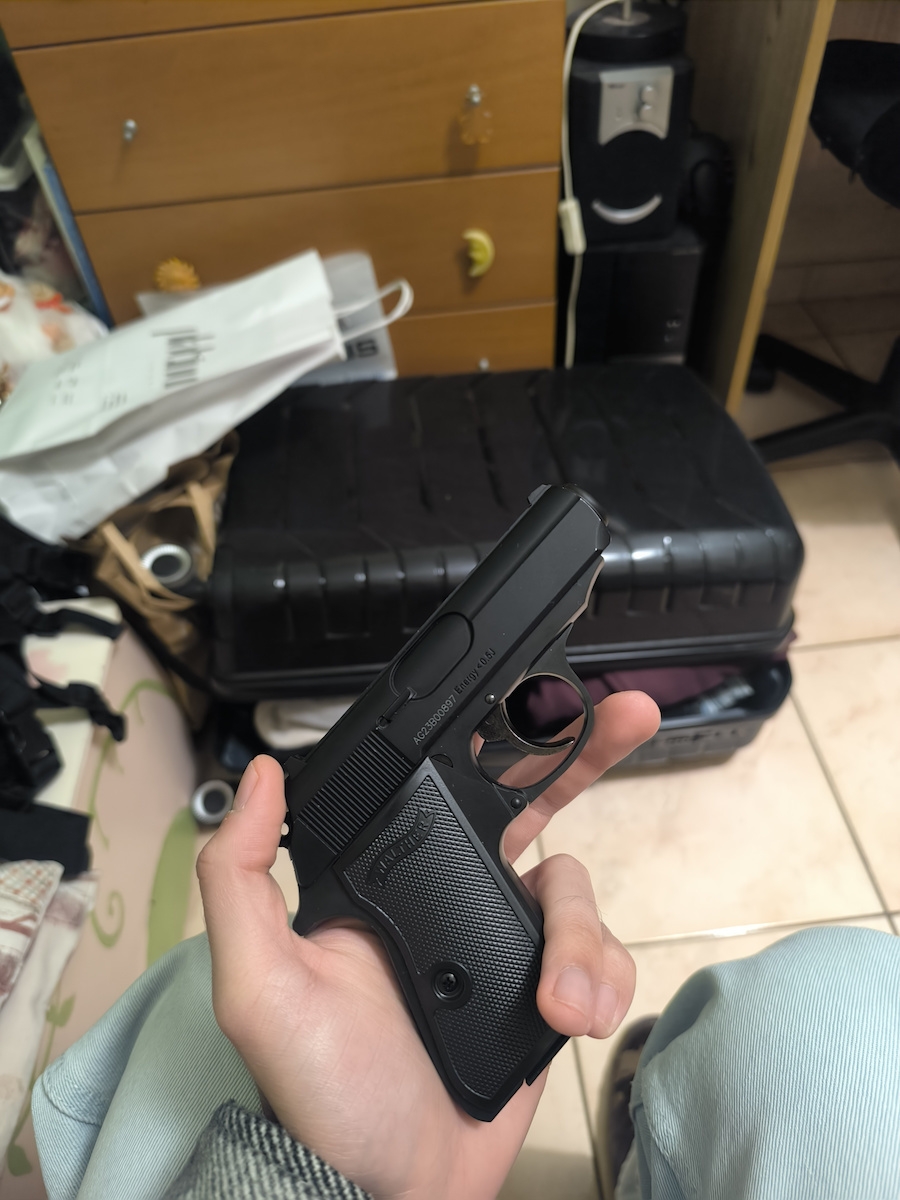 Umarex Spring Air Pistol Metal Slide Walther PPK/S Black 6mm