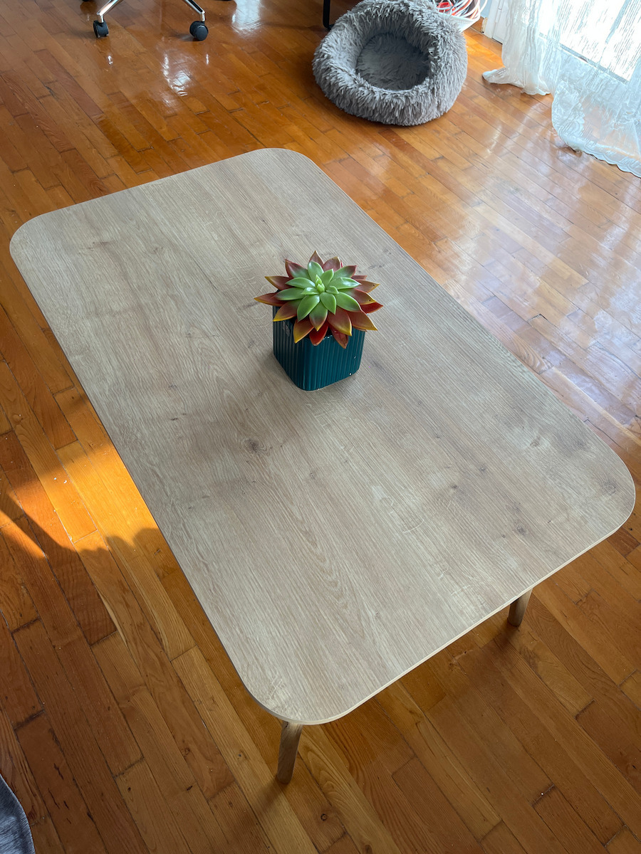 Rectangular Central Coffee Table Soul Wooden Gray Retro W90xL55xH41cm