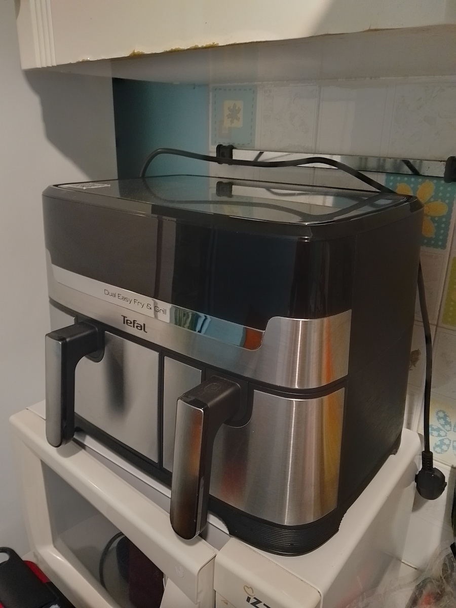 Tefal Easy Fry Air Fryer with Double Detachable Bucket 8.3lt Silver