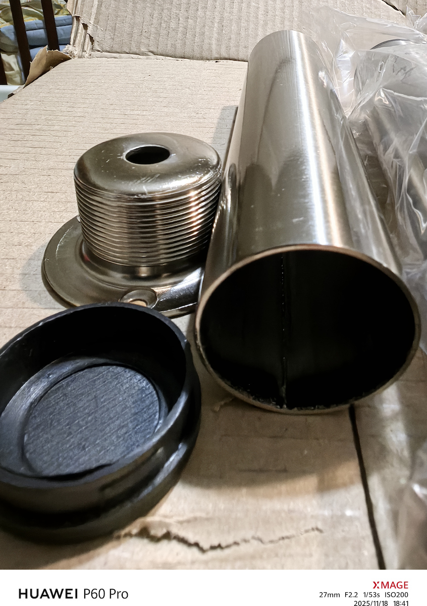 Import Hellas A160 Metallic Furniture Leg with Regulator 4.2x4.2x10cm Nickel Matte 10 A160