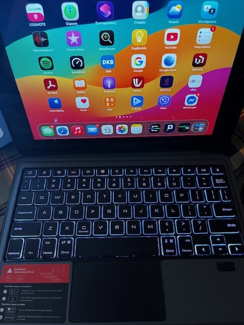 Nillkin Bumper Flip Cover Durable With Keyboard In English US Black (iPad 2019/2020/2021 10.2'')
