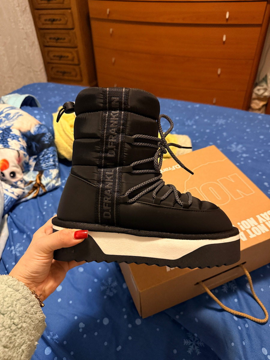 Nordic Women's Snow Boots with Fur Black