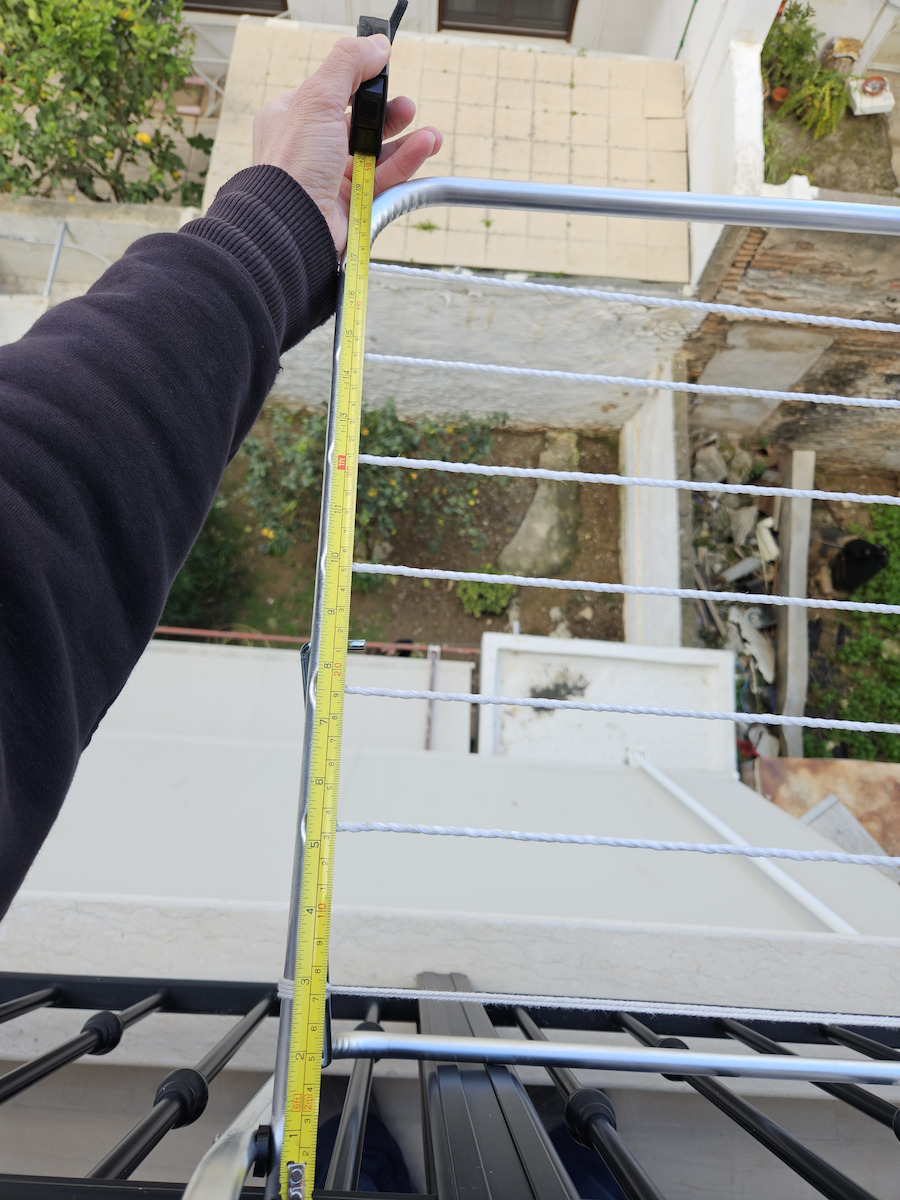 Neotechniki Aluminum Hanging Balcony Railings 150x50cm