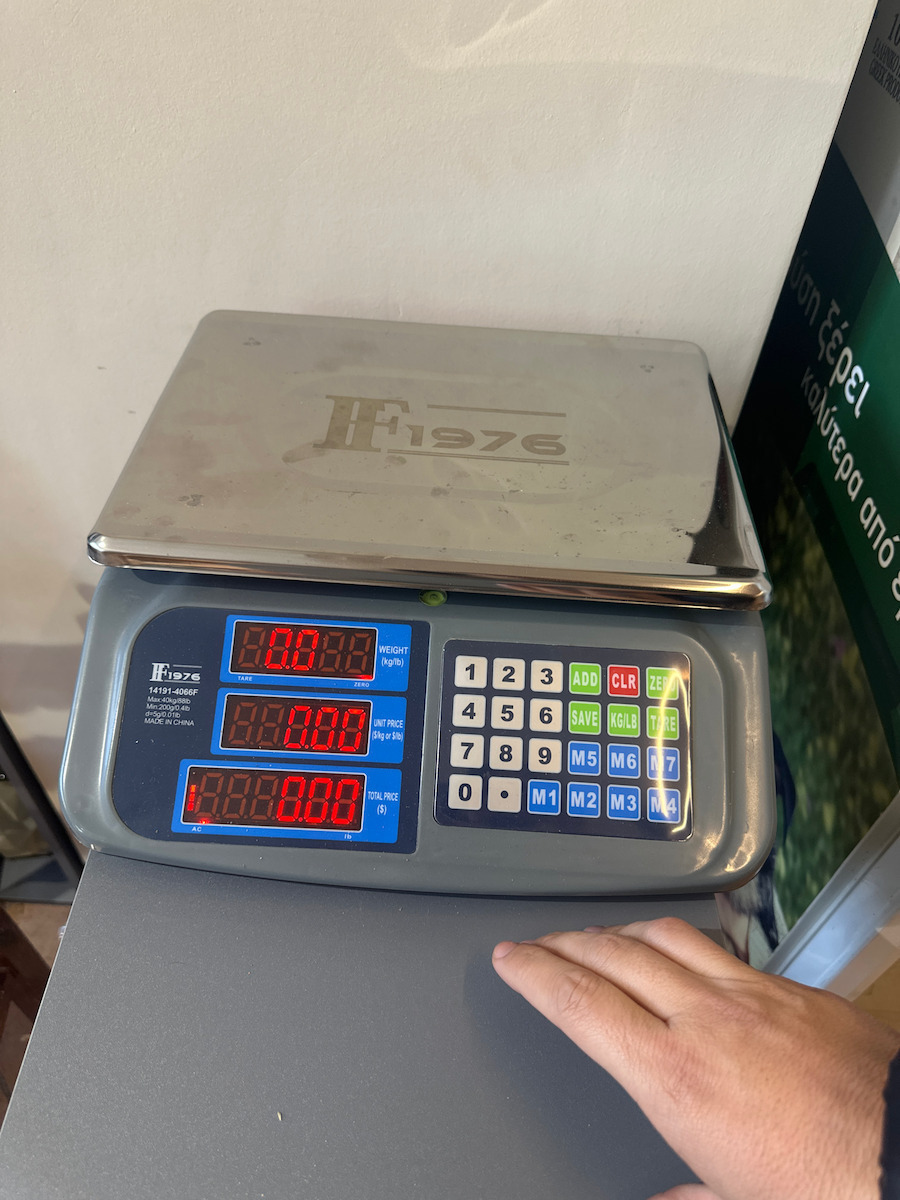 Homestyle Elektronisch Einzelhandelswaage mit einer Wiegekapazität von 40kg und einer Unterteilung von 5gr