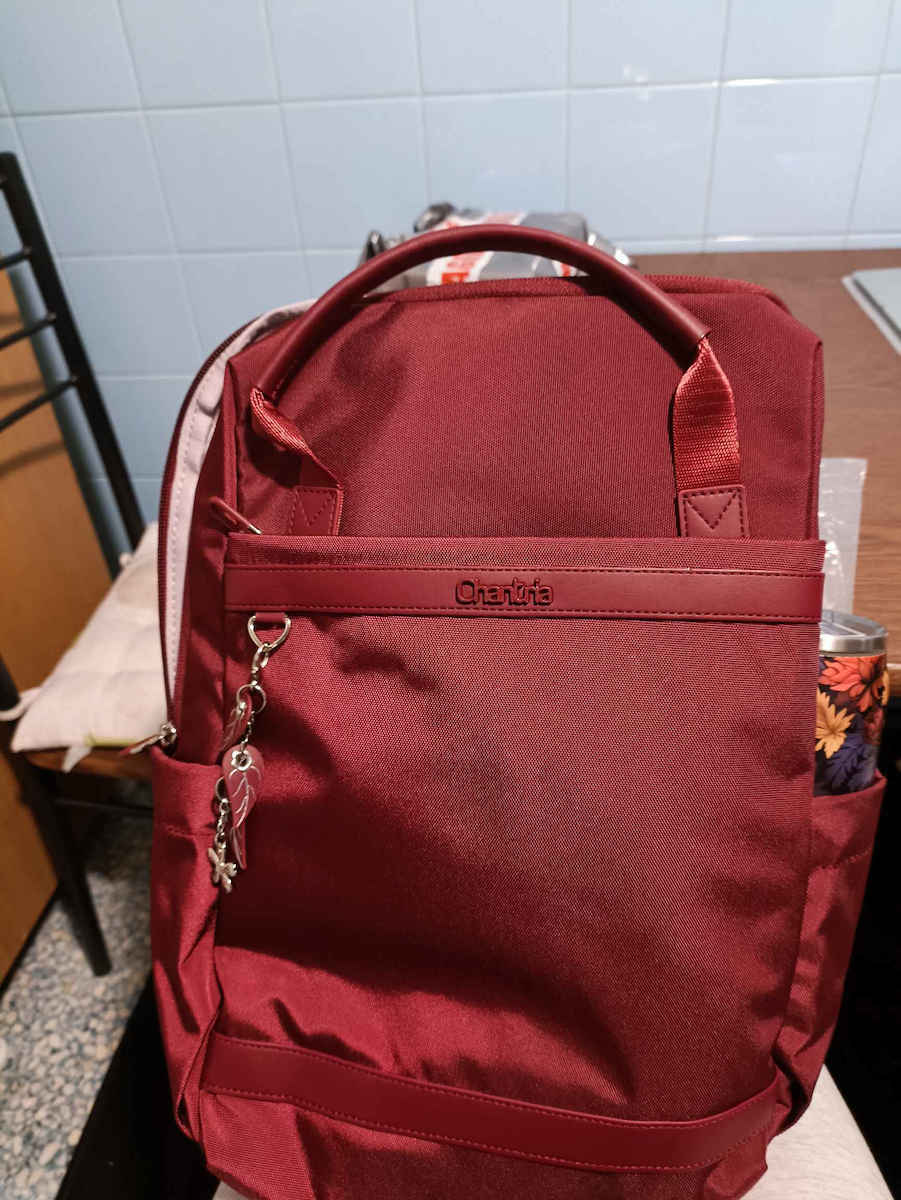 Chantria Chantria Γυναικεία Τσάντα Πλάτης για Laptop 14" σε Κόκκινο χρώμα