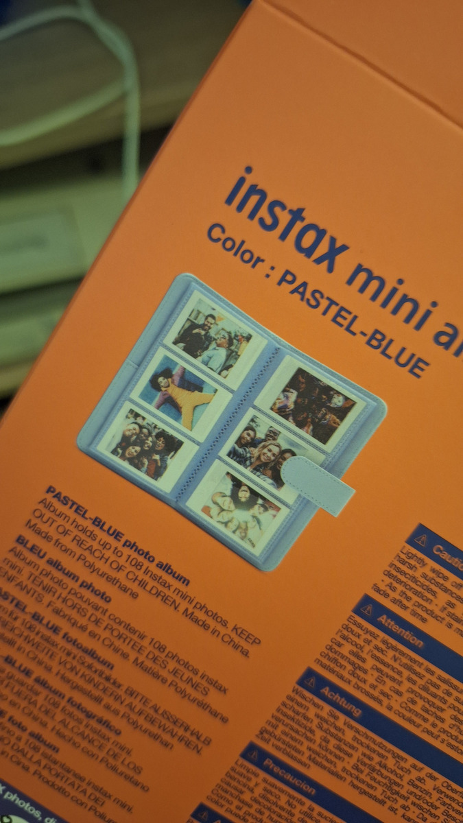 Fujifilm Mini Album Instax Mini 12 for 108 Photos Light Blue 5x7cm