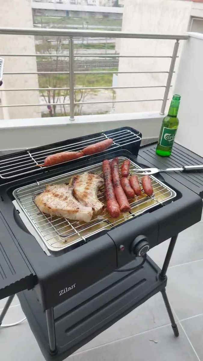 Zilan With Legs Electric Grill Grill 2400W with Adjustable Thermostat 42cmx26cmcm
