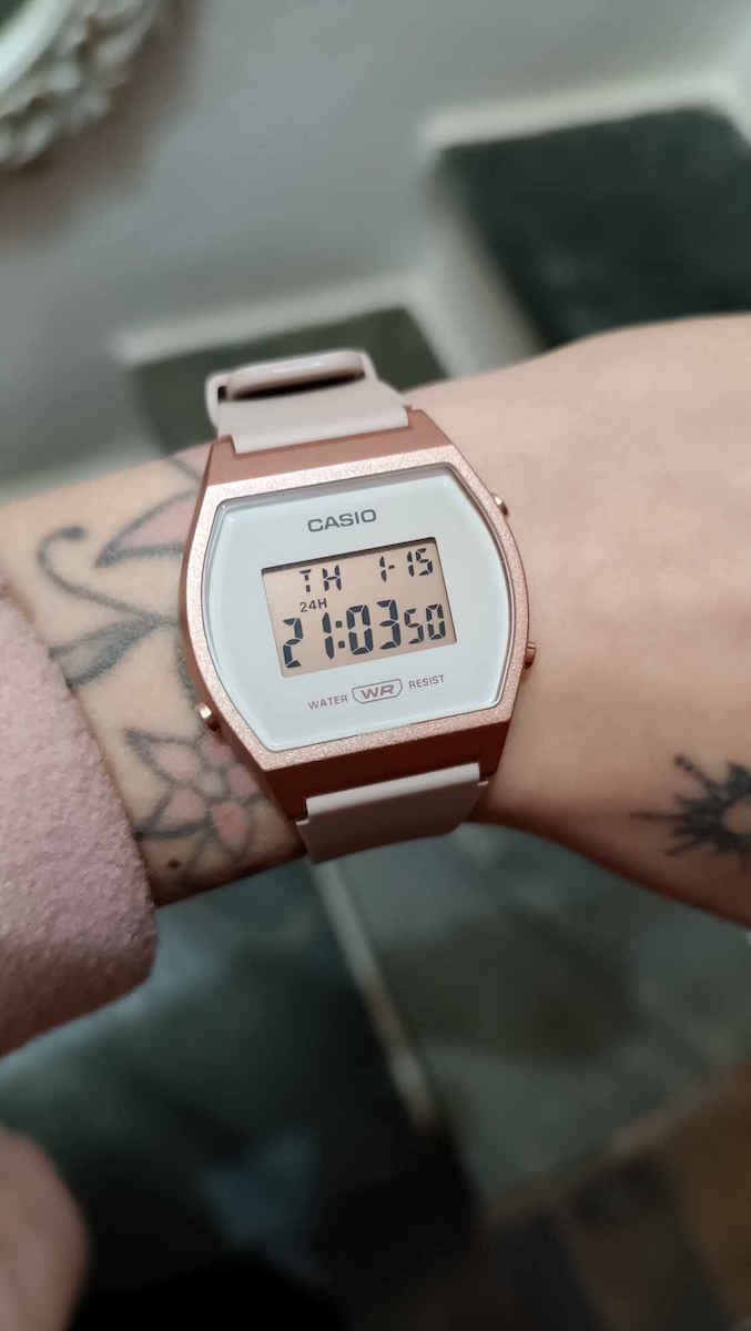 Casio Vintage Digital Women's Watch with Pink Rubber Strap