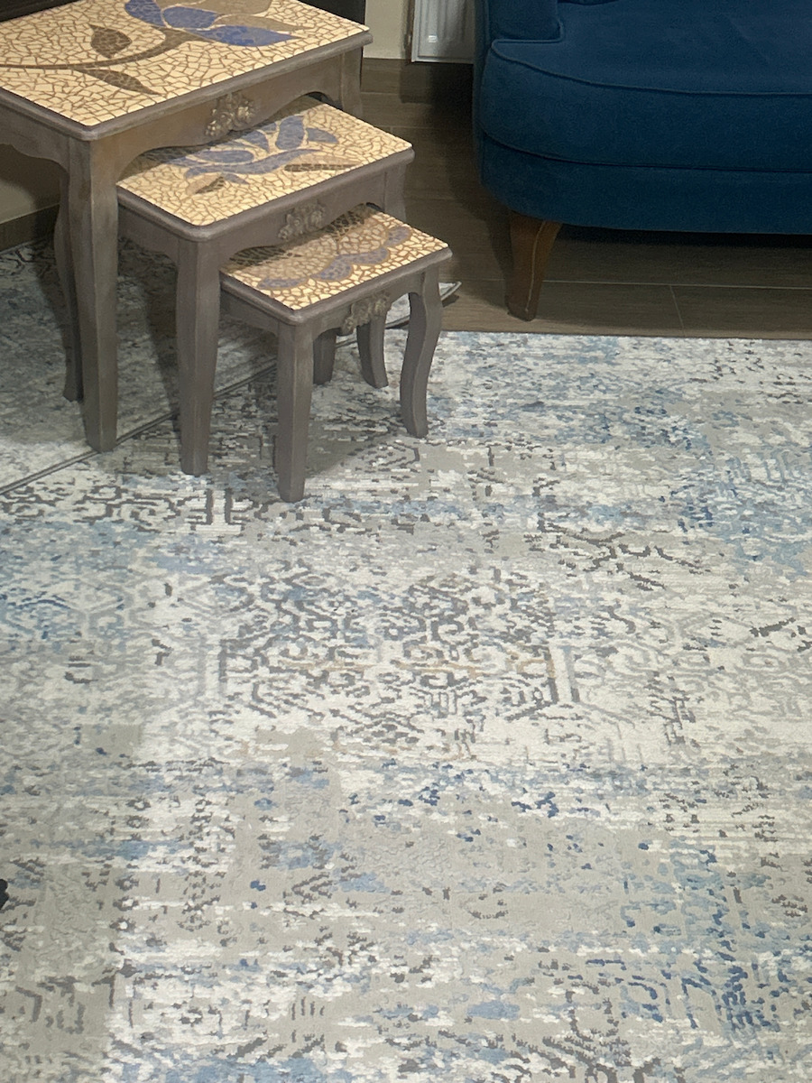 Βιοκαρπέτ Fanci D182b Χαλί Ορθογώνιο Grey L Blue 160x230cm