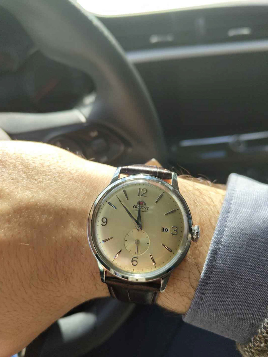 Orient Bambino Men's Watch 40.5mm Automatic with Brown Leather Strap