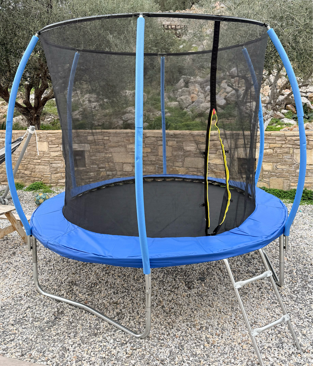 Trampolină În aer liber Diametru 244cm cu Net & Scară