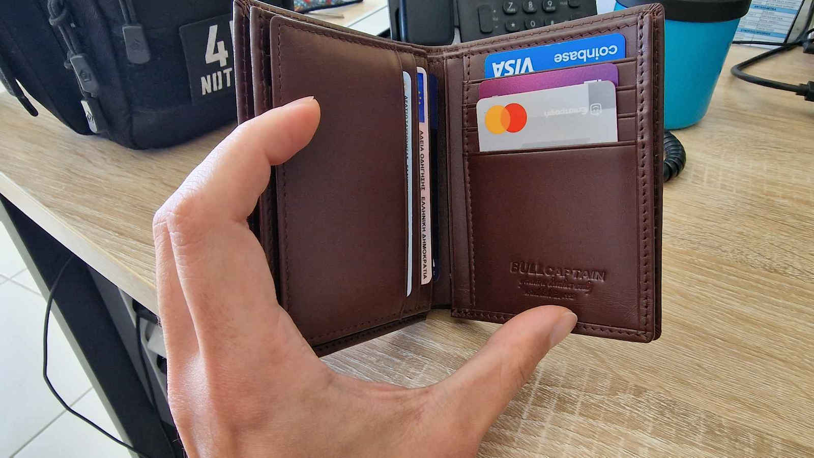 Leather Men's Wallet Classic with RFID Black