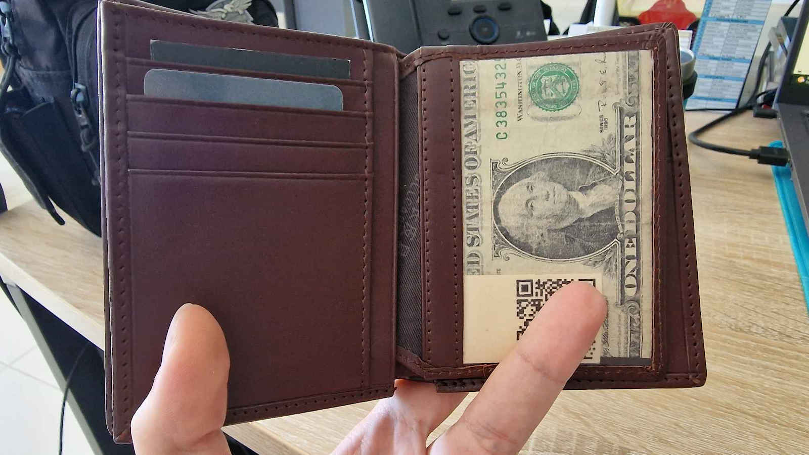 Leather Men's Wallet Classic with RFID Black