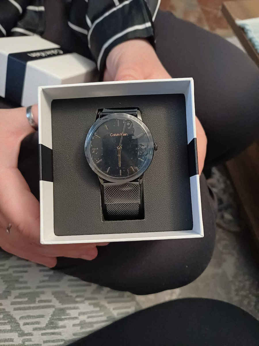 Calvin Klein Women's Watch with Black Metal Bracelet
