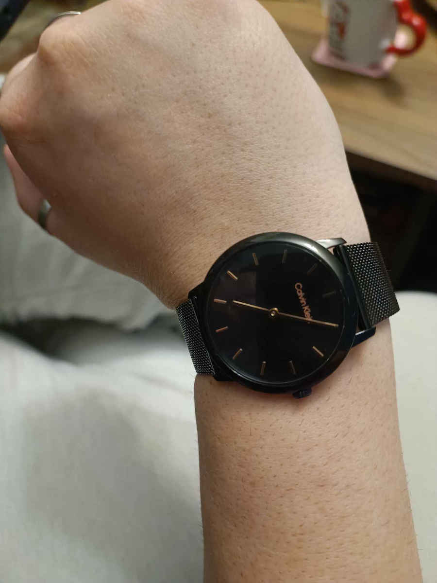 Calvin Klein Women's Watch with Black Metal Bracelet