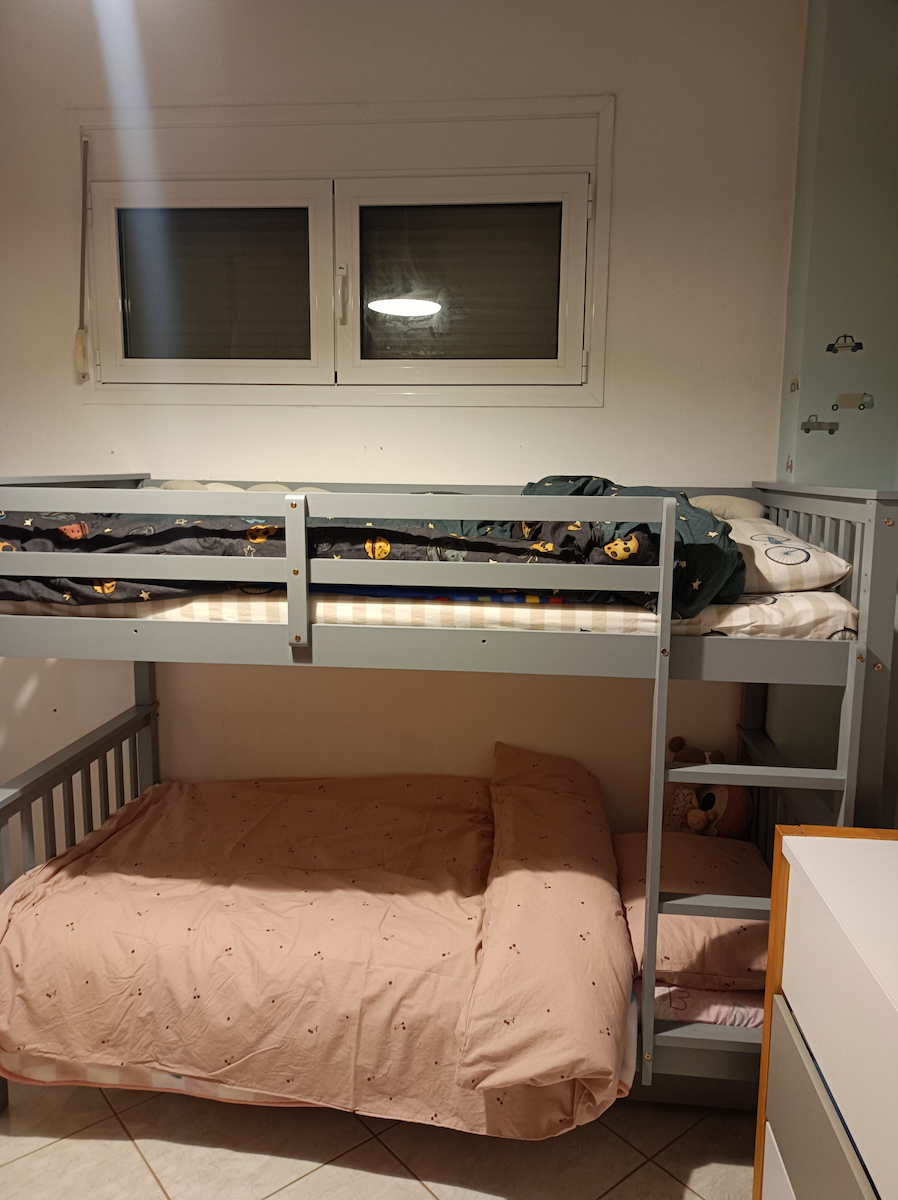 Lantai Kids Bed Bunk Single Gray for Mattress 90x190cm