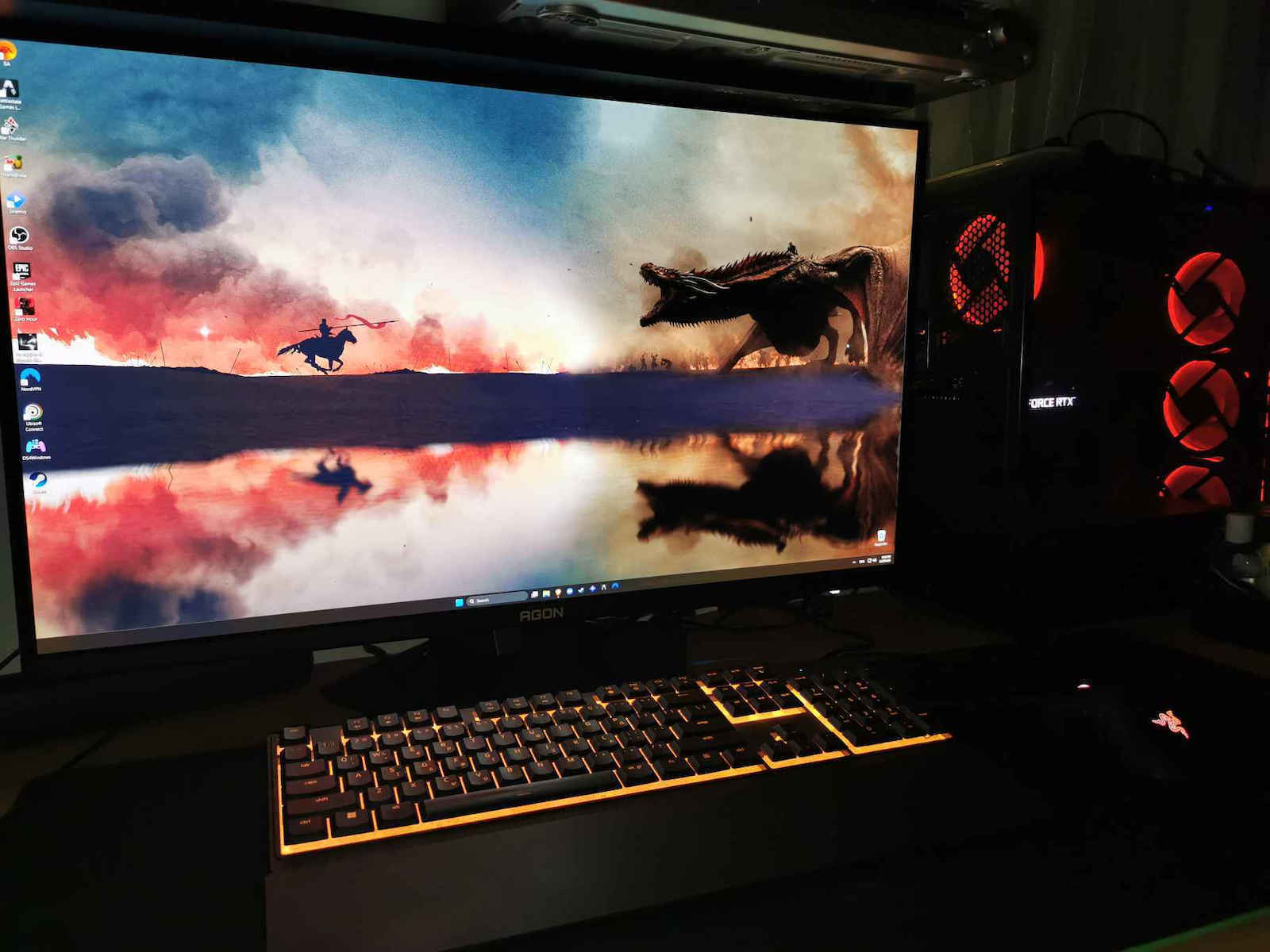 AOC AG326UD QD-OLED HDR Monitor 31.5" 4K 3840x2160 165Hz με Χρόνο Απόκρισης 0.03ms GTG