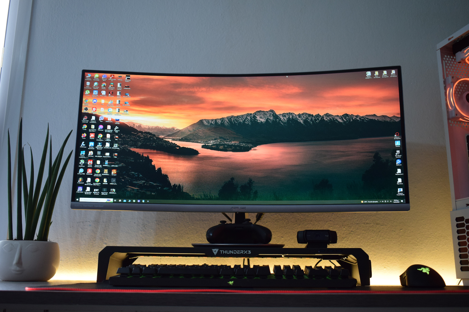 Asus Designo Curve MX34VQ Ultrawide VA Curved Gaming Monitor 34" QHD 3440x1440 με Χρόνο Απόκρισης 4ms GTG