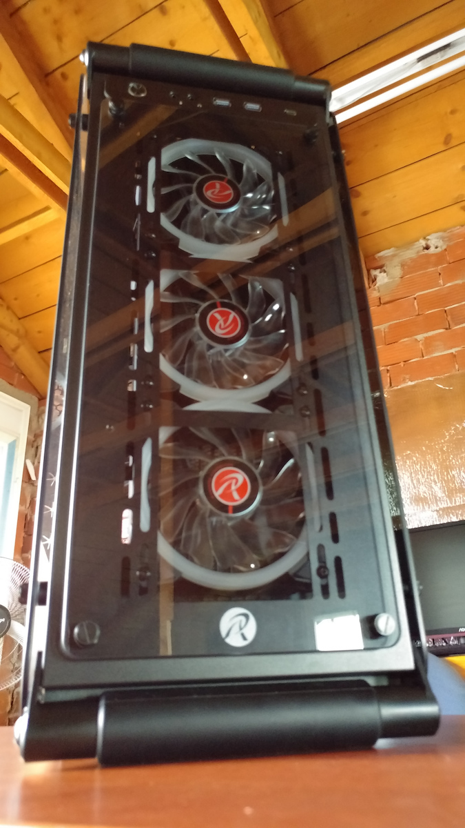 Raijintek Coeus Evo TC Gaming Midi Tower Κουτί Υπολογιστή με Πλαϊνό Παράθυρο και RGB Φωτισμό Μαύρο