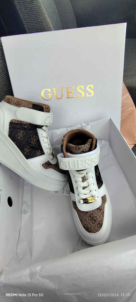 Damen Flatforms Sneakers Καφέ-λευκό-μπεζ
