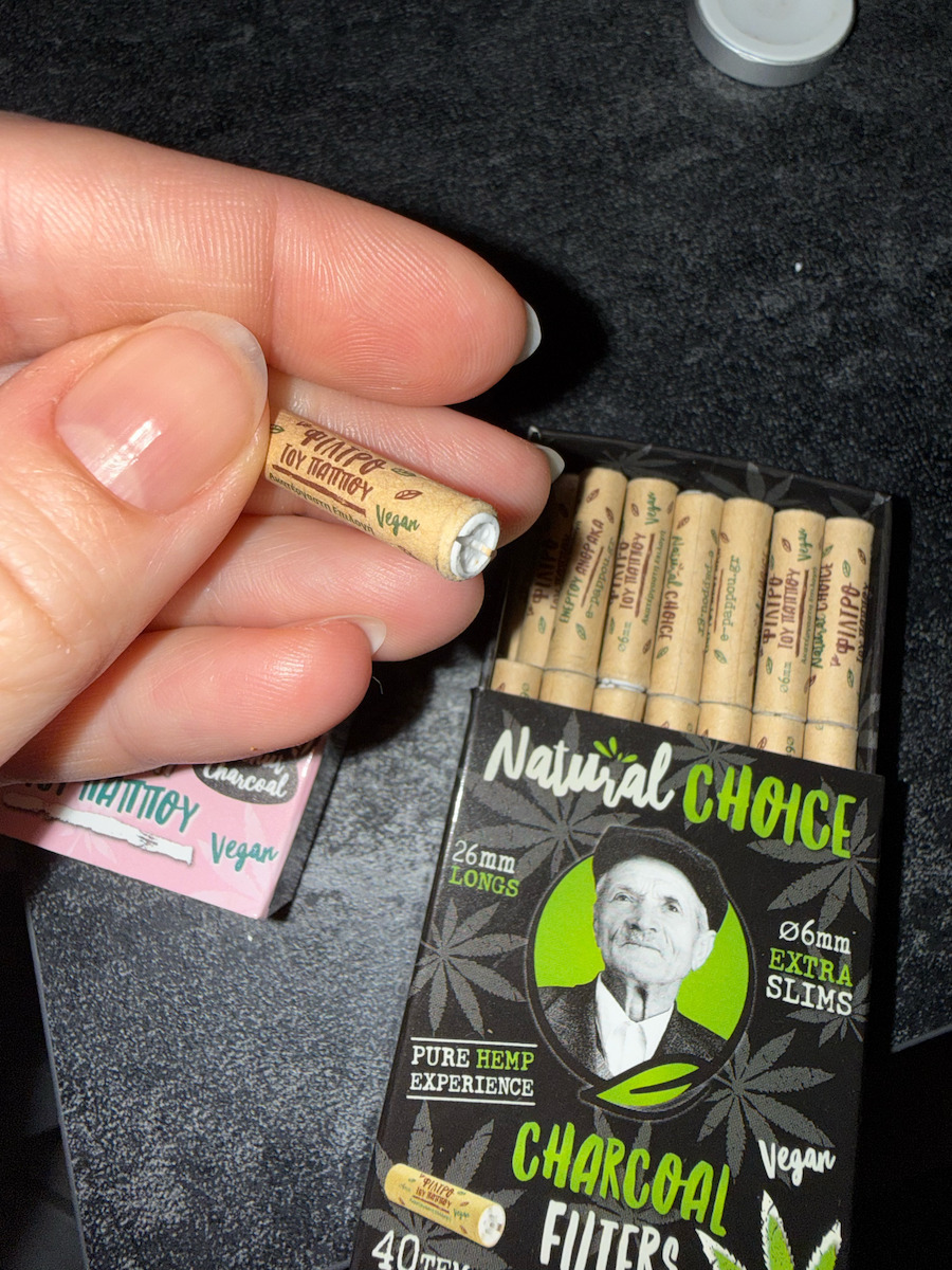 Tou Pappou Natural Choice Filtertips Aktivkohle 6mm 40x1Stk