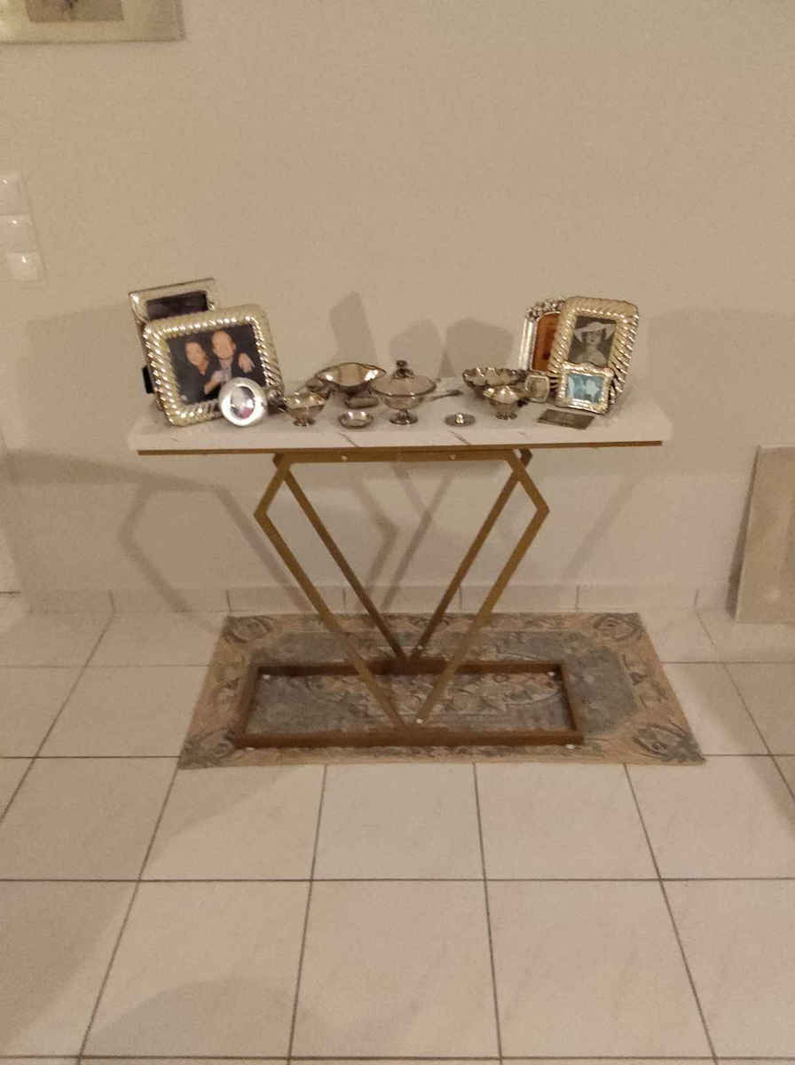 Consolă Metalică cu Suprafață din Marmură Marble L100xL29.5xH80buc