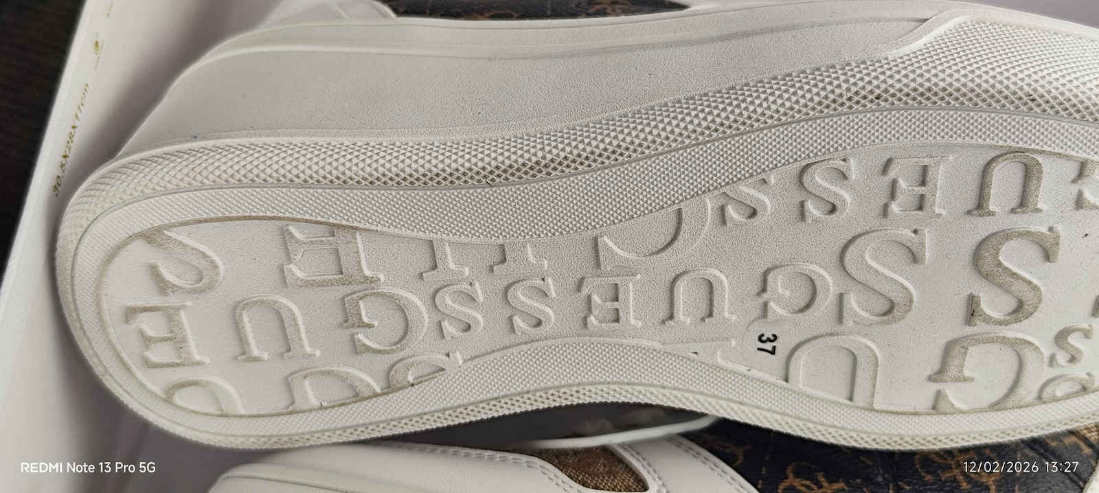 Damen Flatforms Sneakers Καφέ-λευκό-μπεζ
