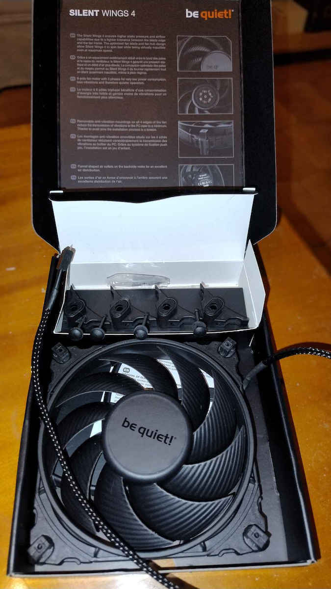 Be Quiet Silent Wings 4 Case Fan 120mm 1600rpm 48.7cfm Without LED Lighting and 4-Pin PWM Connection